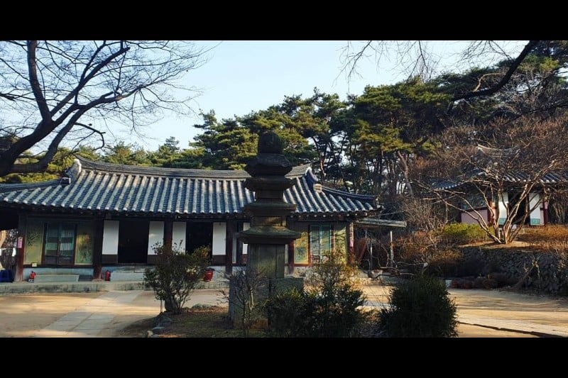 Sinseonam Hermitage Rock-carved Bodhisattva in Namsan Mountain of Gyeongju (경주 남산 신선암 마애보살반가상) (6/7)