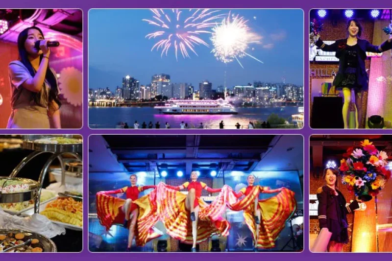 New Year's Eve Han River Buffet Dinner Cruise with Fireworks and Countdown Celebration in Seoul, Korea