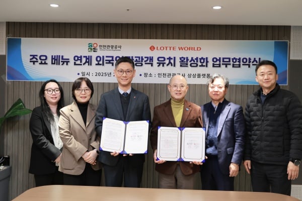 Lotte World Signs MOU with Incheon Tourism Organization to Attract Foreign Tourists